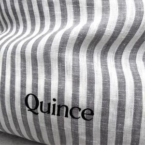 Quince European Linen Duvet Cover - Full/Queen Grey/White Stripe NWOT